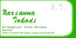 marianna tokodi business card